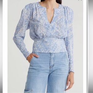 Joie Bailey Blouse Porcelain and English Manor